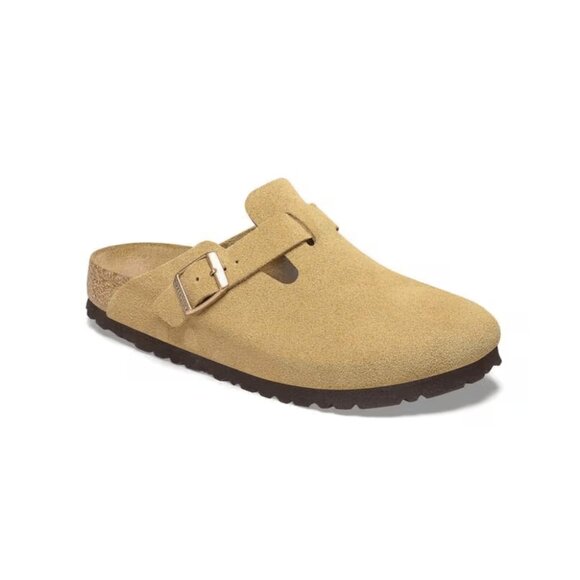 Birkenstock Boston BS Suede Unisex Sandals - Latte Cream main image 5